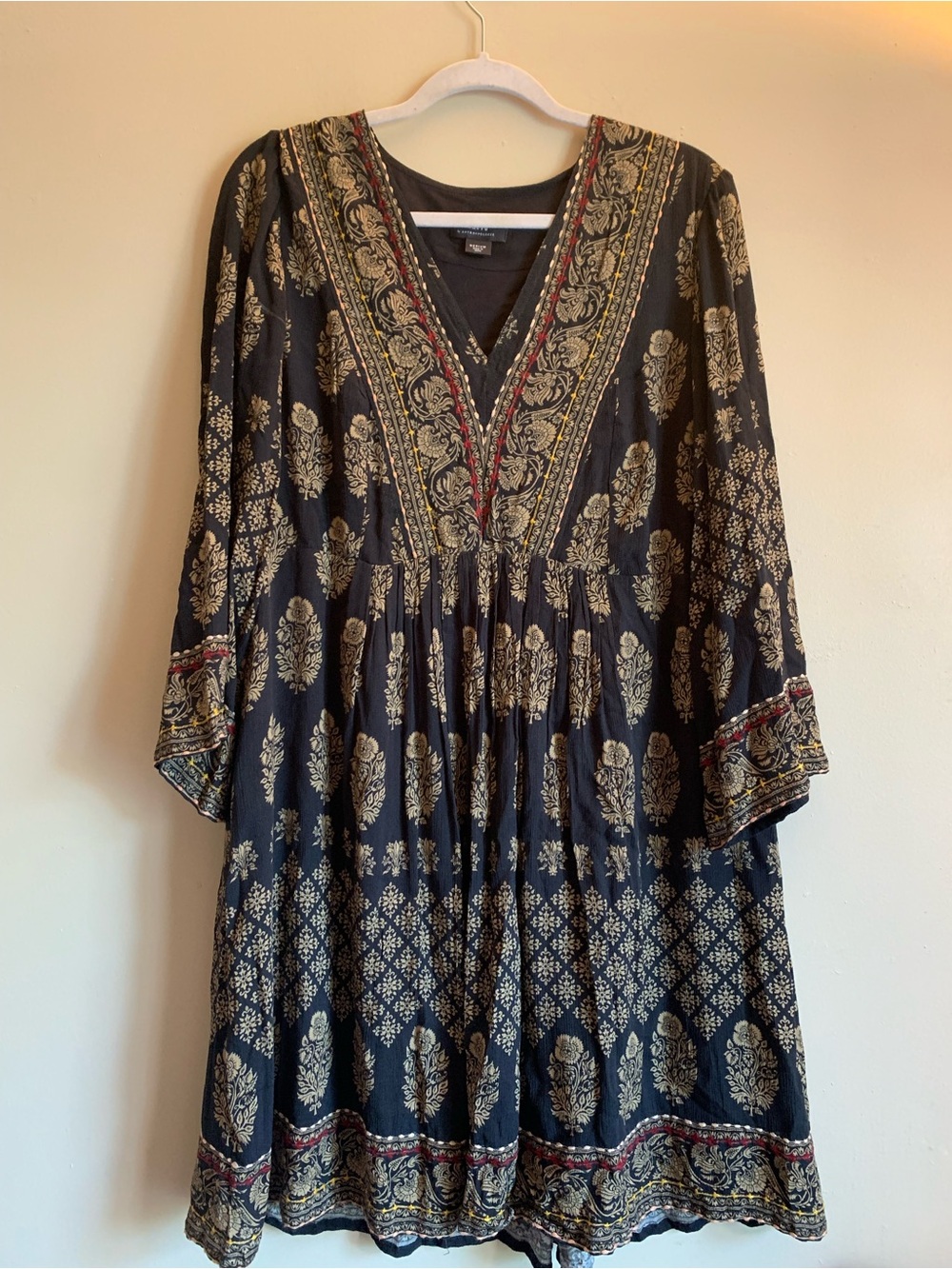 Maeve By Anthropologie Womens Long Sleeve Dress Boho Medium Fall Casual Layered